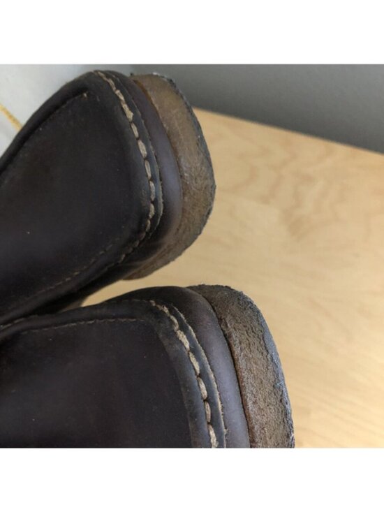 Clarks Originals Brown Waxed Leather Wallabee Boots Mens US 9 Women US 10.5 MINT main image 9